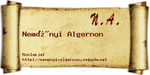 Neményi Algernon névjegykártya